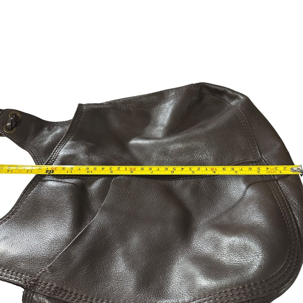 Lucky Brand Dark Brown Leather Hobo Shoulder Bag - Picture 11 of 13